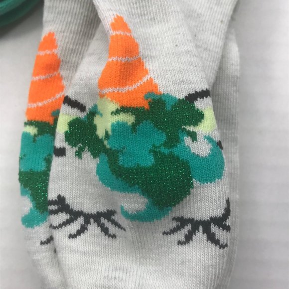 Lot of 4 St Patrick's Day Women's Shoe Size 4-10 No Show Socks Peanuts/Unicorn - Picture 3 of 14
